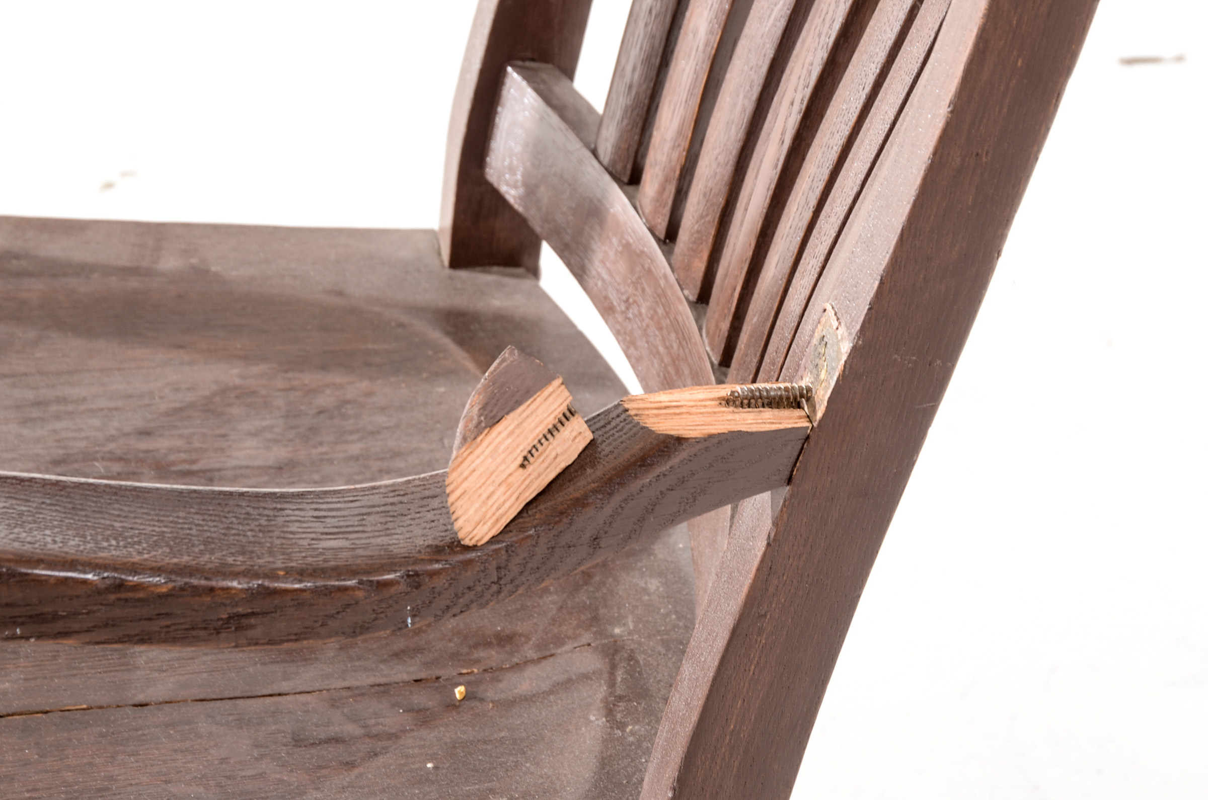 Antique Oak Banker's Chair