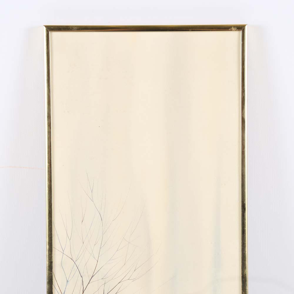 Fred Gibson Vintage Watercolor Painting