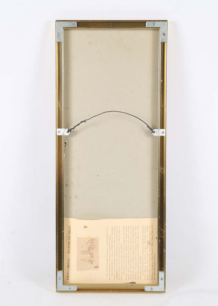 Fred Gibson Vintage Watercolor Painting