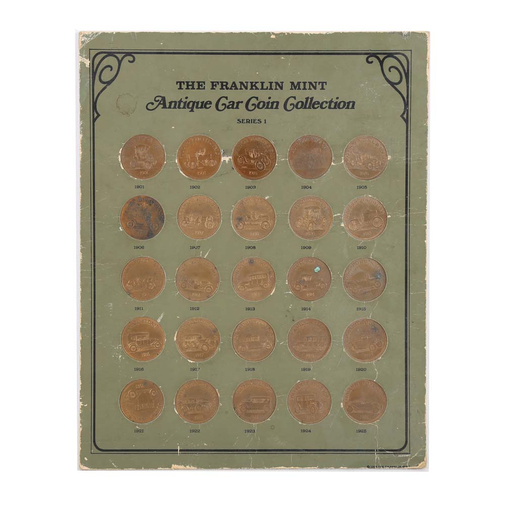The Franklin Mint Antique Car Coin Collection