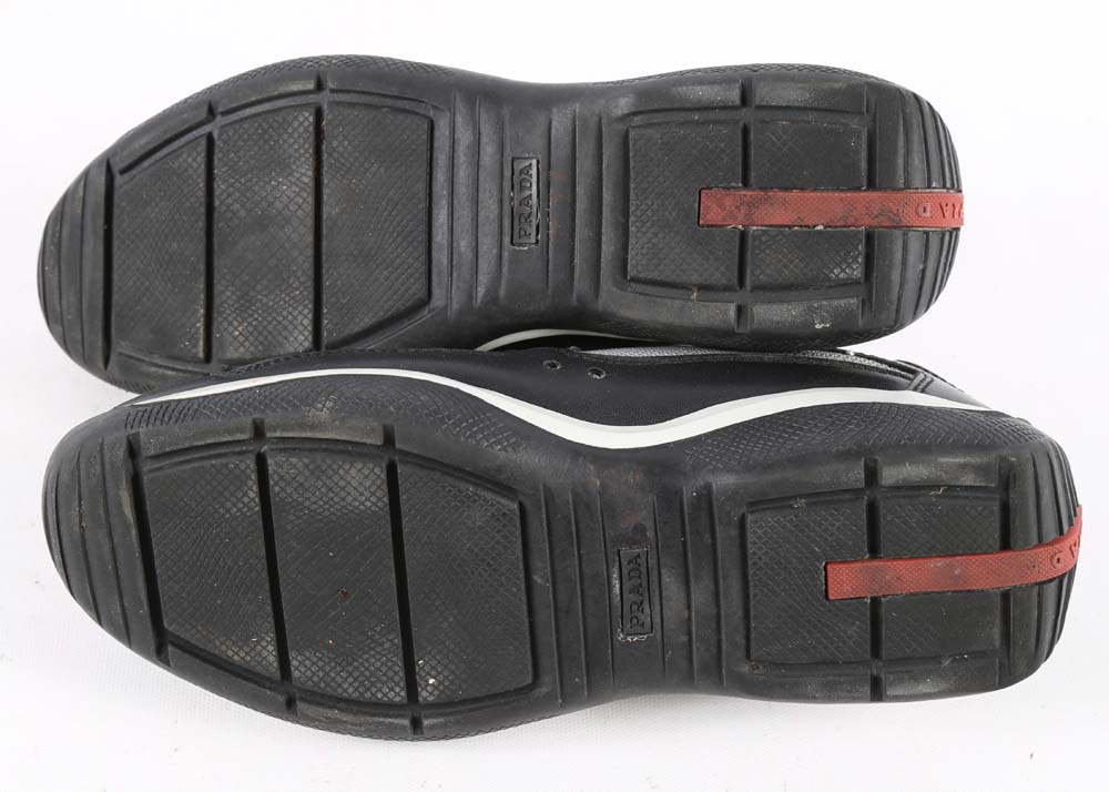 Men's Prada Leather and Mesh Sneakers