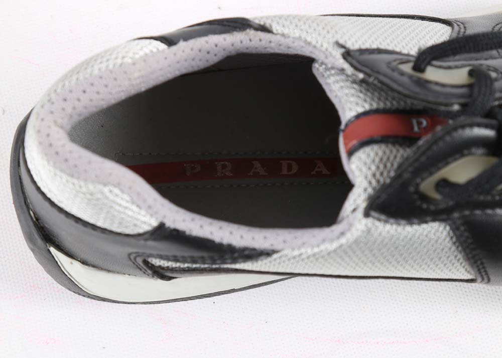 Men's Prada Leather and Mesh Sneakers