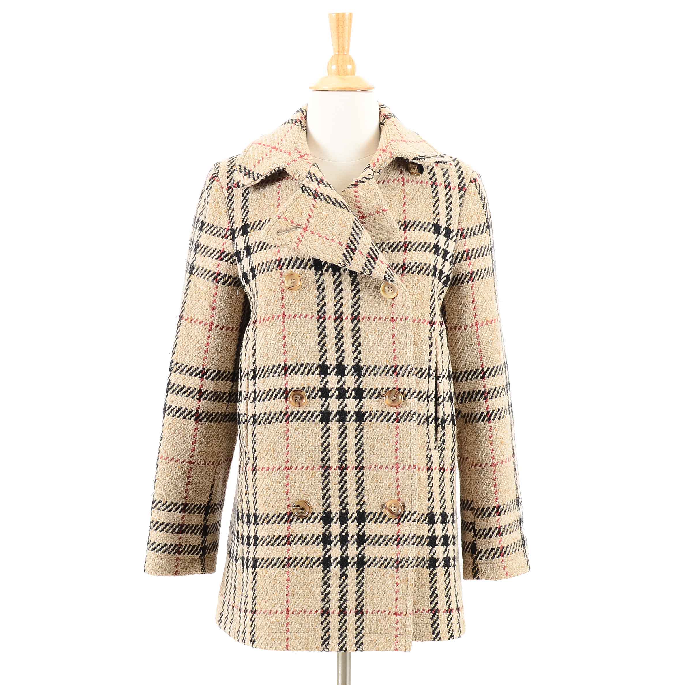 Women's Burberry London Wool Double-Breasted Peacoat