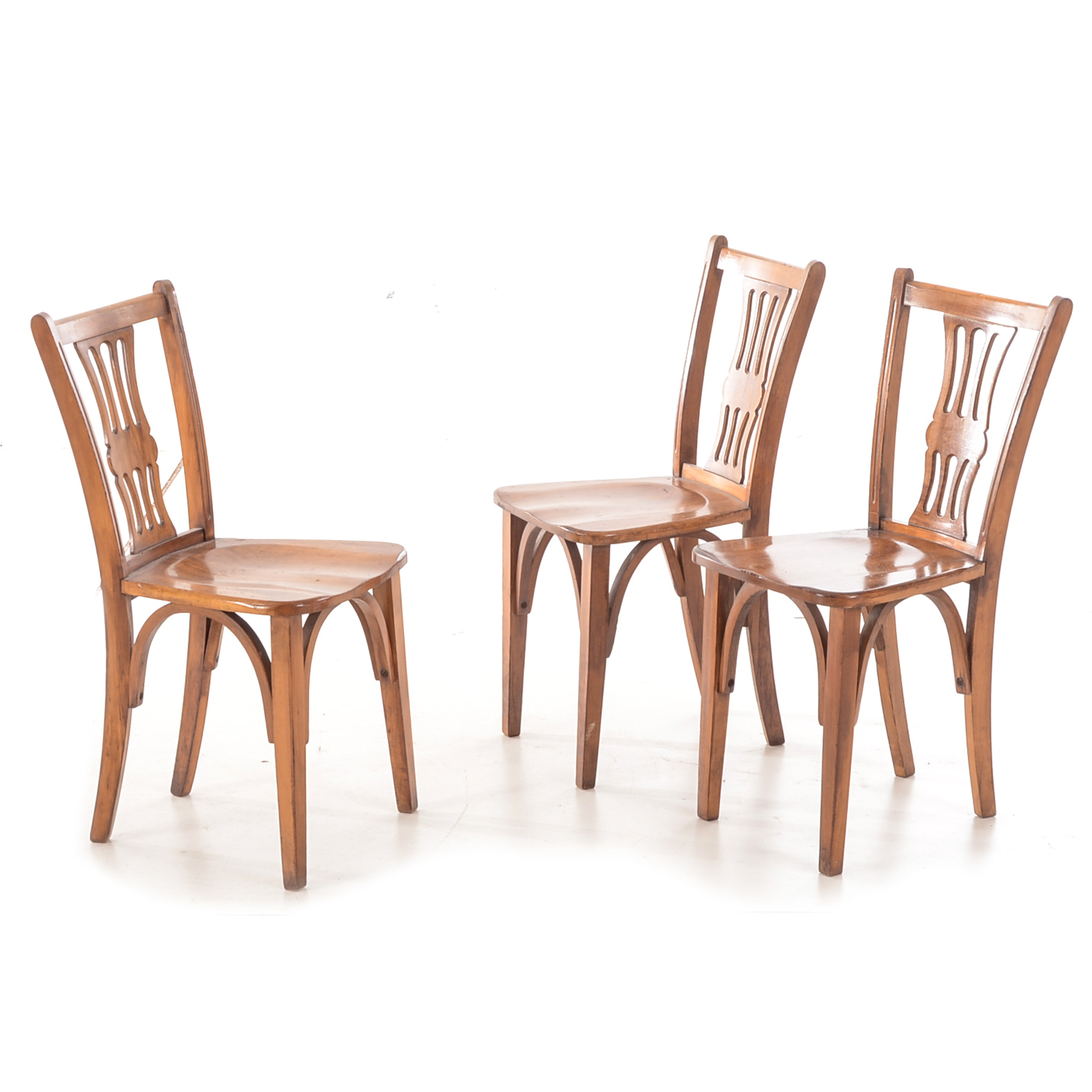 Three Vintage Birch Side Chairs