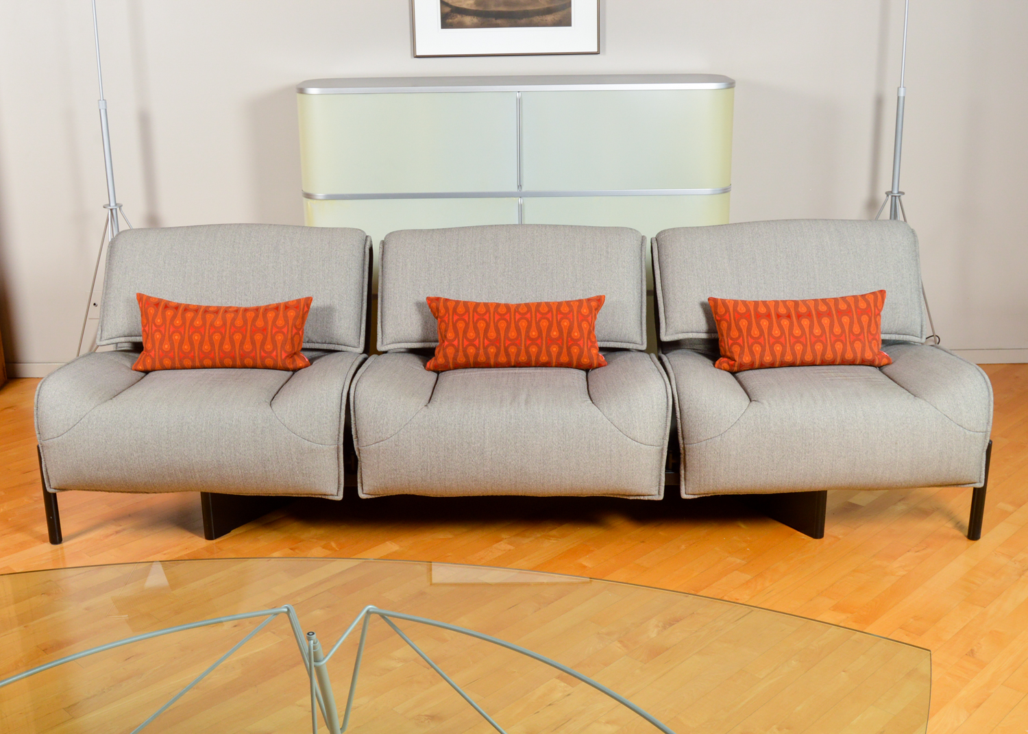 Convertible Sofa in the Style of Vico Magistretti's Veranda 3 Design for Cassina