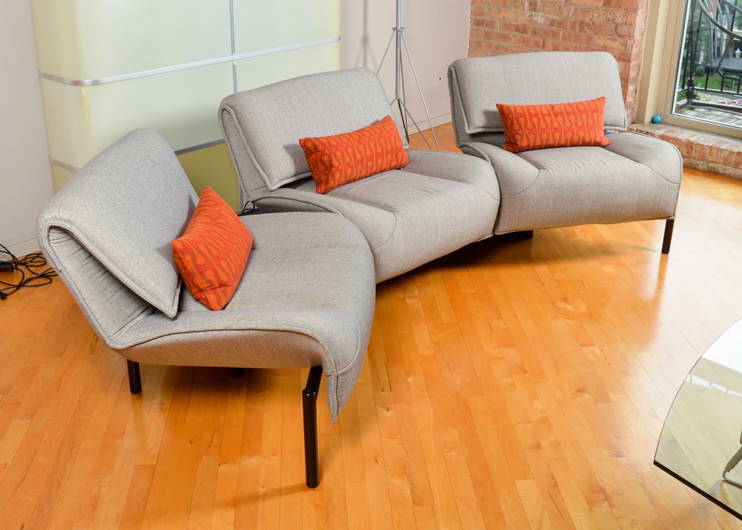 Convertible Sofa in the Style of Vico Magistretti's Veranda 3 Design for Cassina