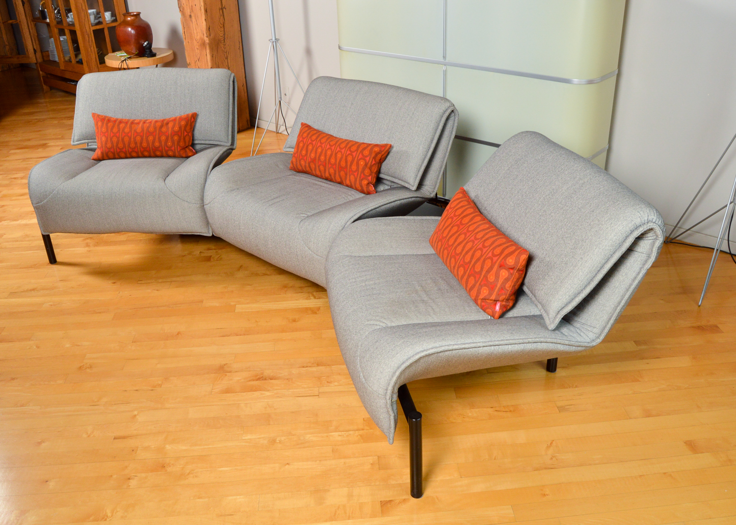 Convertible Sofa in the Style of Vico Magistretti's Veranda 3 Design for Cassina