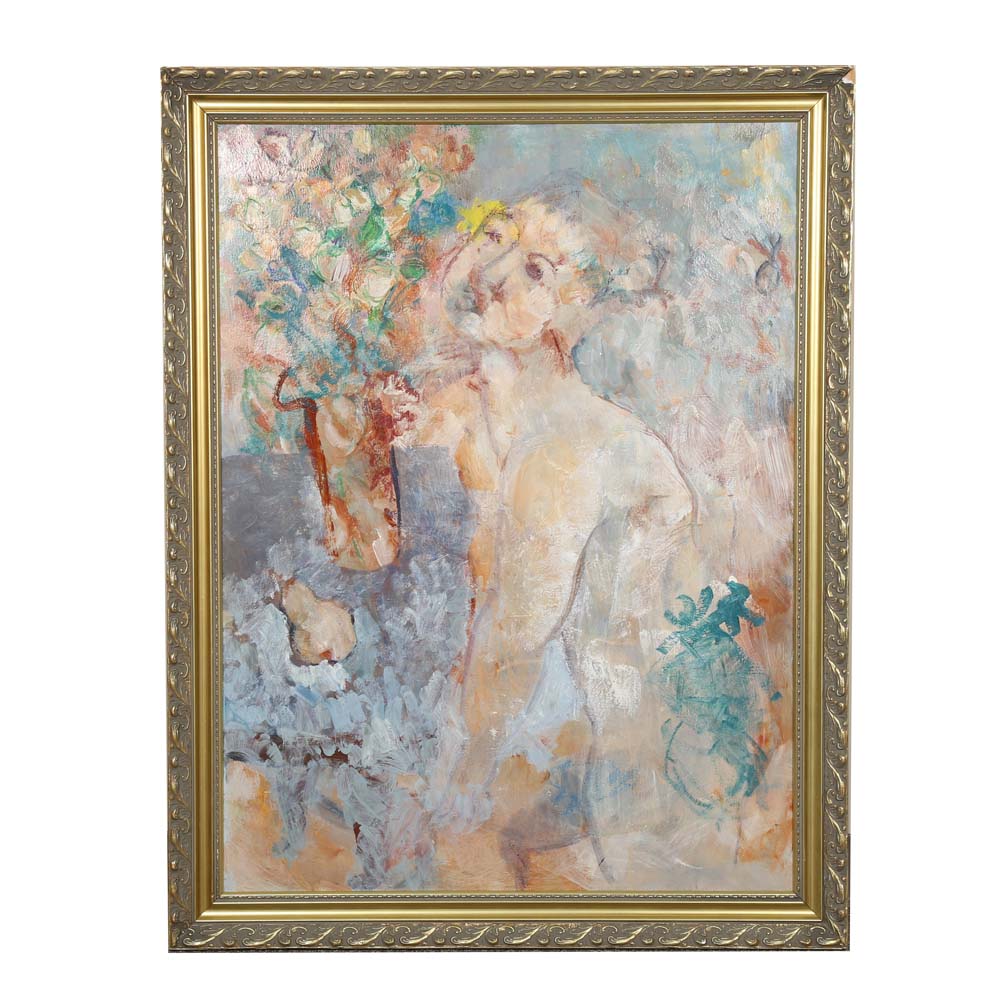 Oil Painting of Female Nude Figure