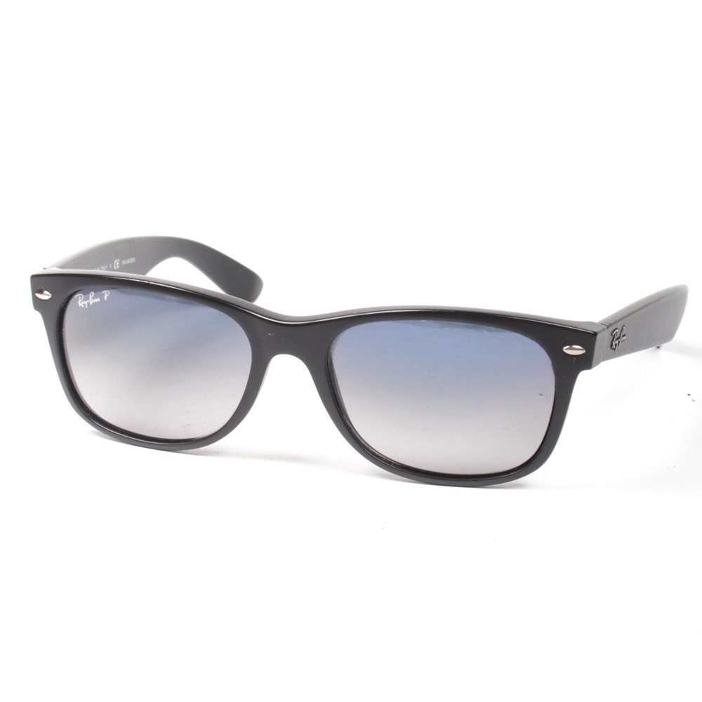 Ray-Ban Polarized New Wayfarer Matte Black Sunglasses, Made in Italy