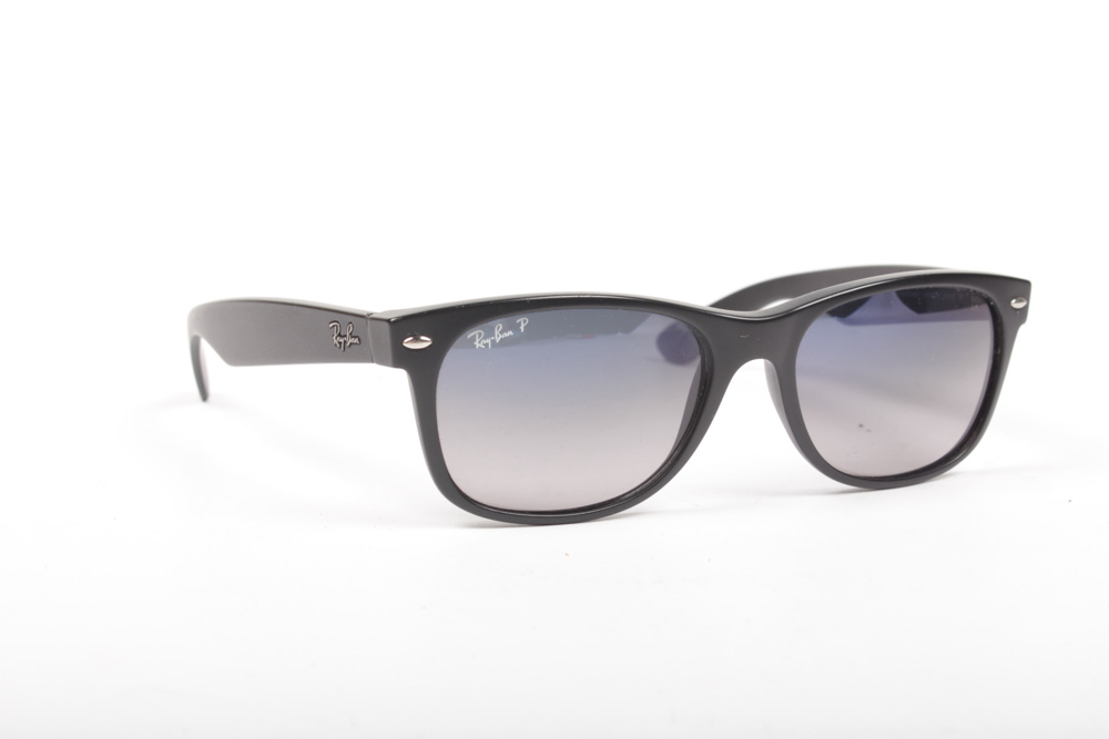 Ray-Ban Polarized New Wayfarer Matte Black Sunglasses, Made in Italy