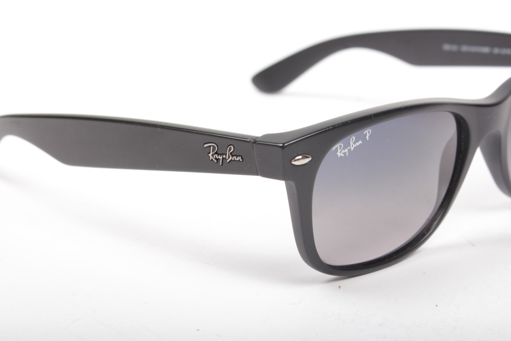 Ray-Ban Polarized New Wayfarer Matte Black Sunglasses, Made in Italy