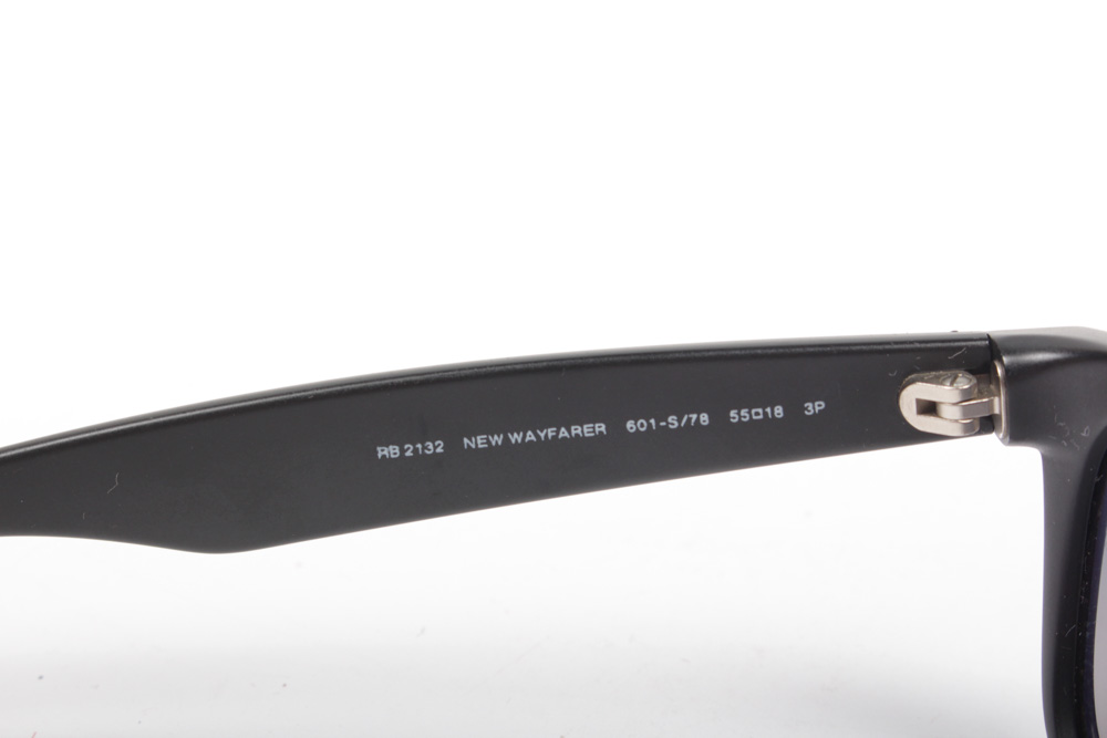 Ray-Ban Polarized New Wayfarer Matte Black Sunglasses, Made in Italy