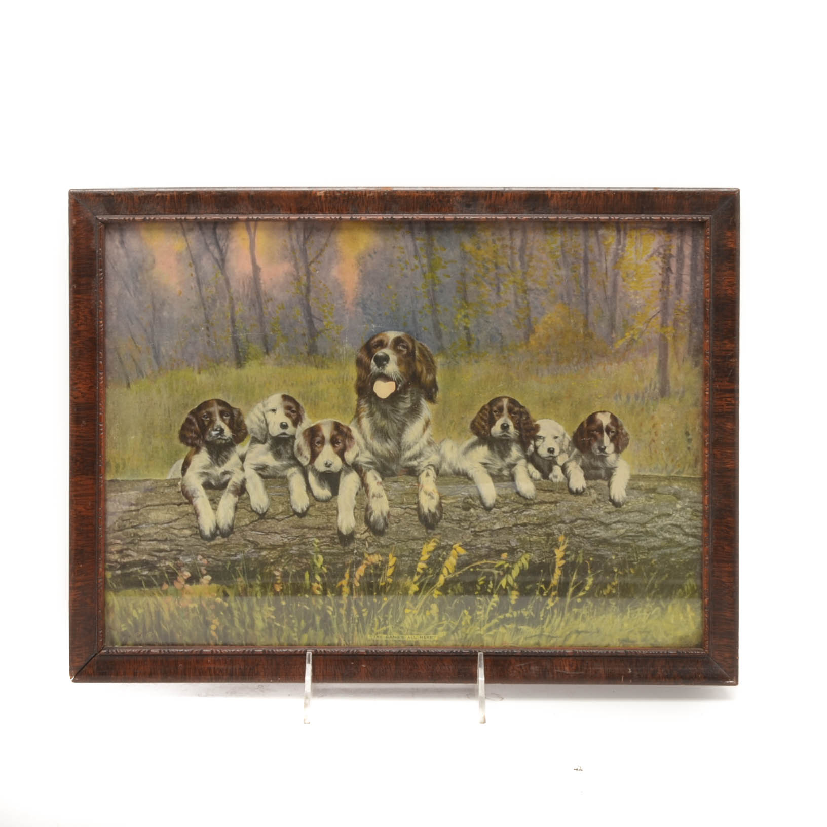 Vintage Offset Lithograph Print "The Gang's All Here"