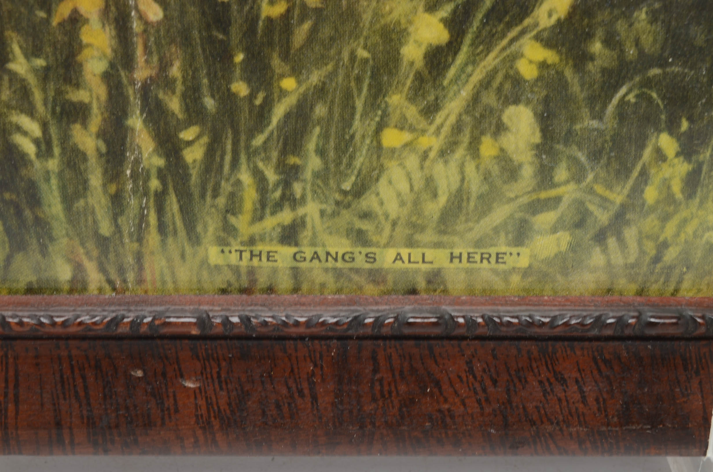 Vintage Offset Lithograph Print "The Gang's All Here"