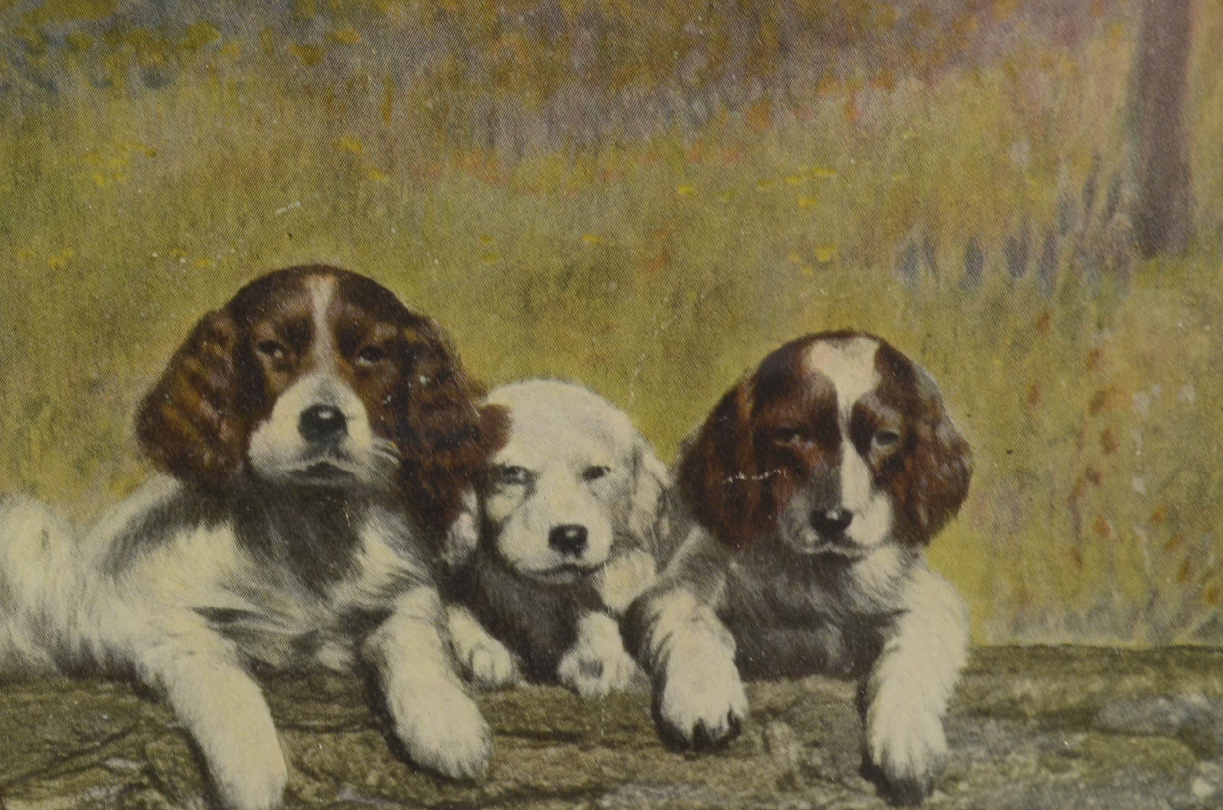 Vintage Offset Lithograph Print "The Gang's All Here"