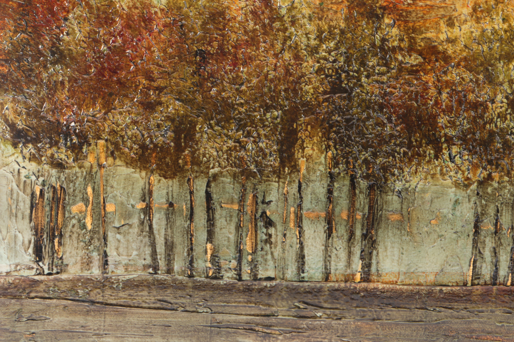 Dina Lowery Mixed Media Painting on Canvas "Linear Scapes"