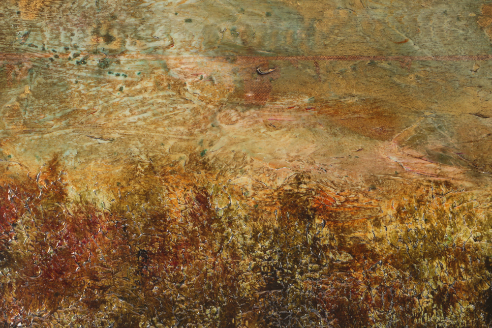 Dina Lowery Mixed Media Painting on Canvas "Linear Scapes"