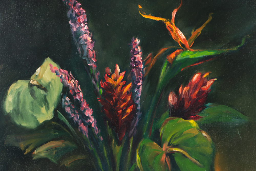 Martha Newfield Oil Painting on Canvas "Bird of Paradise"