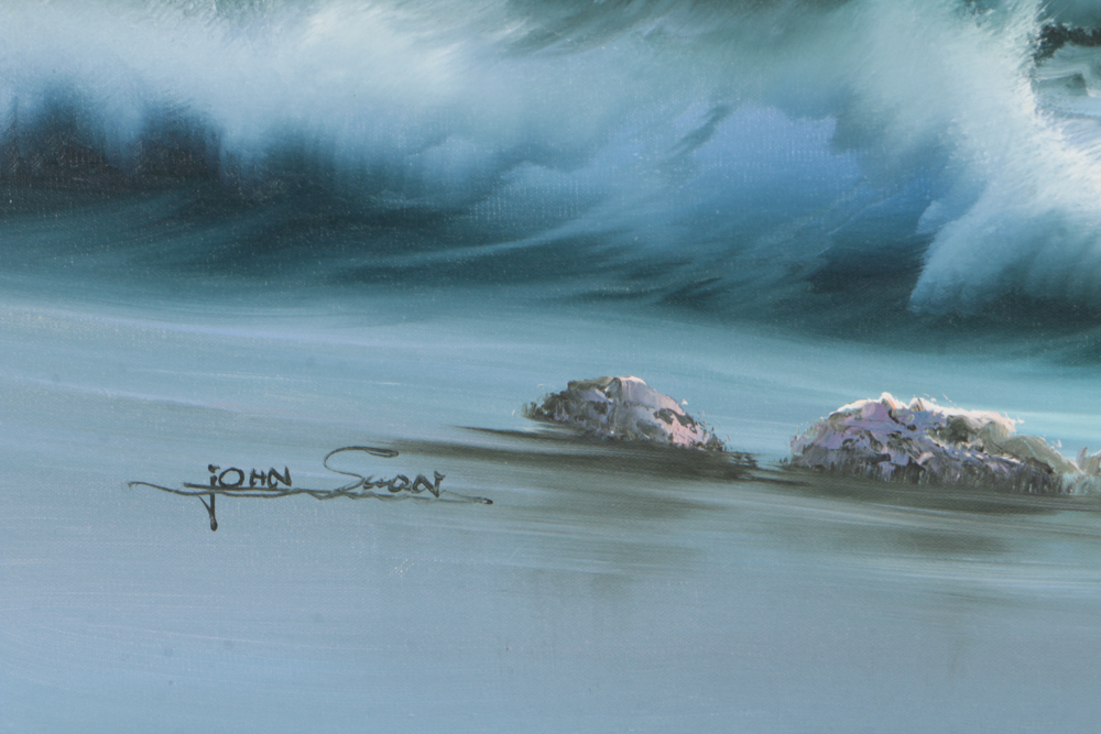 John Swan Oil Painting on Canvas of Seascape