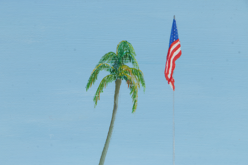 Mary Moran Oil Painting on Canvas of Naples Train Depot