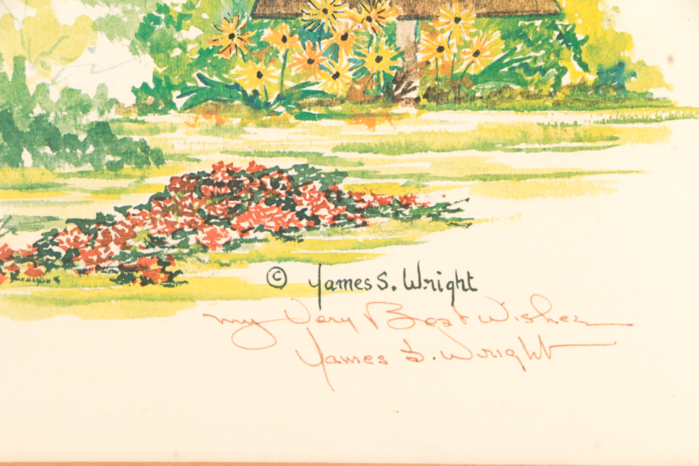 Artist James Wright Signed Affirmed Print