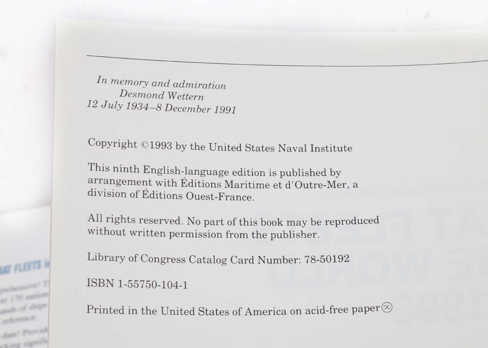 Naval Institute Guide to Combat Fleets Books