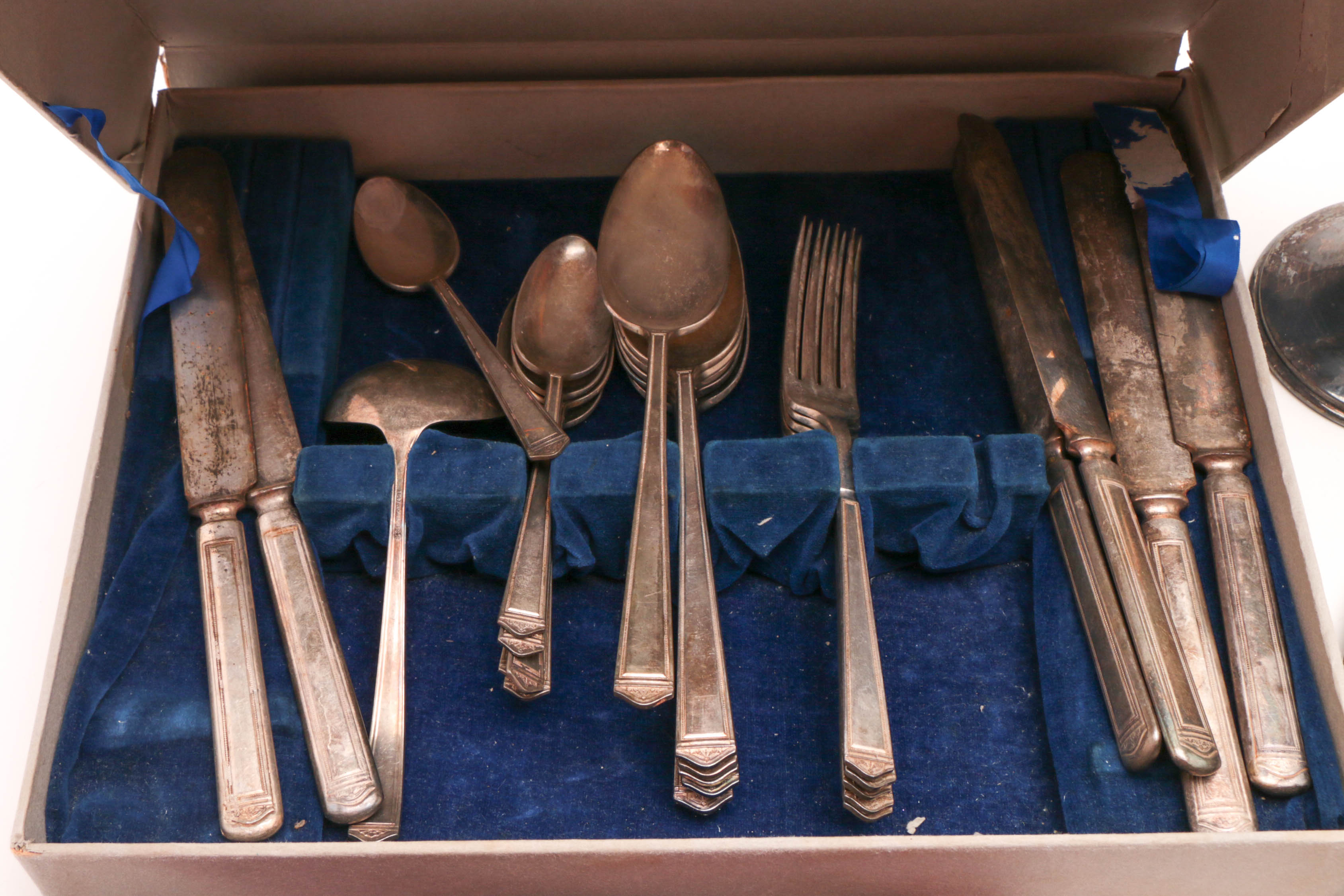 Silver Plate Serveware Featuring 1847 Rogers Brothers "Anniverary" Flatware