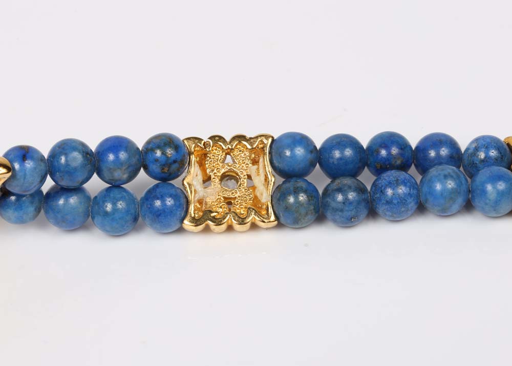 Lapis Lazuli Lucoral Diamond Quartz Watch