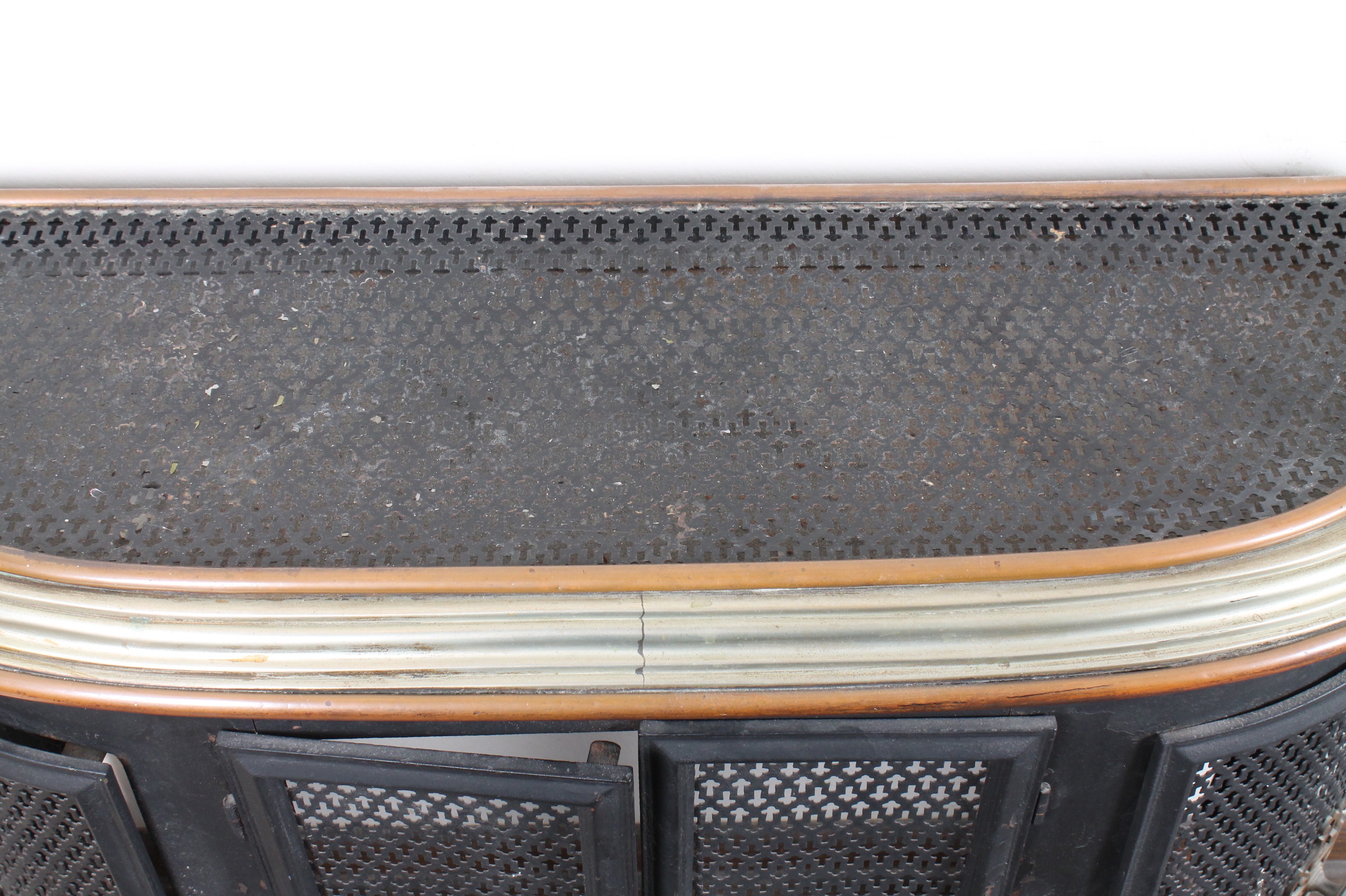 Vintage Metal Fireplace Surround