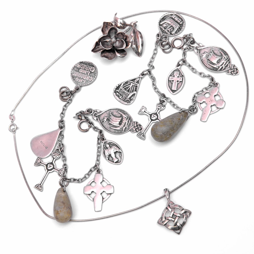 Sterling Silver Jewelry Collection Featuring Charm Bracelets