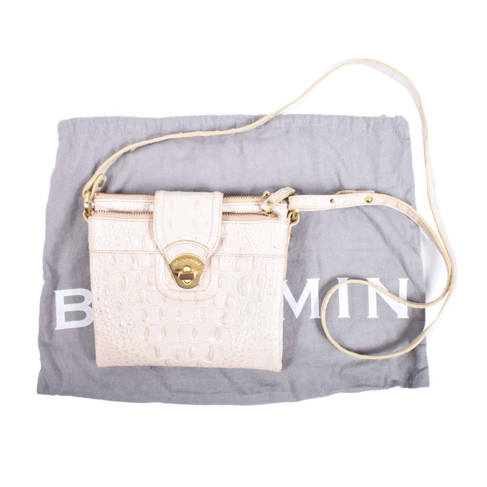 Brahmin Crocodile Embossed Leather Crossbody