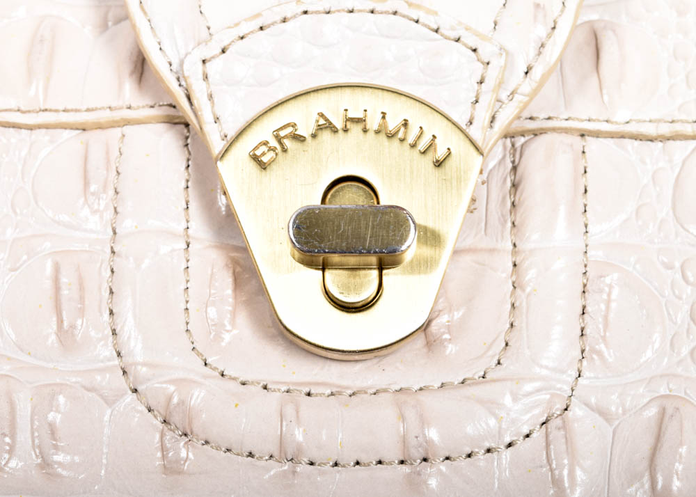 Brahmin Crocodile Embossed Leather Crossbody