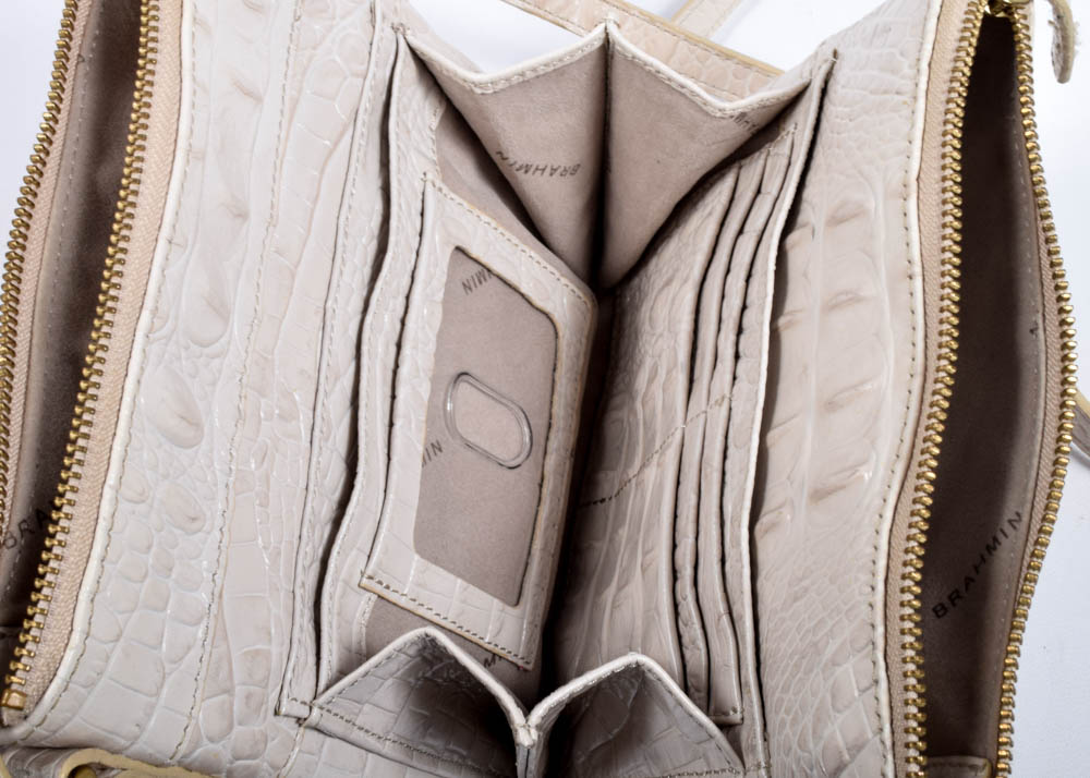 Brahmin Crocodile Embossed Leather Crossbody