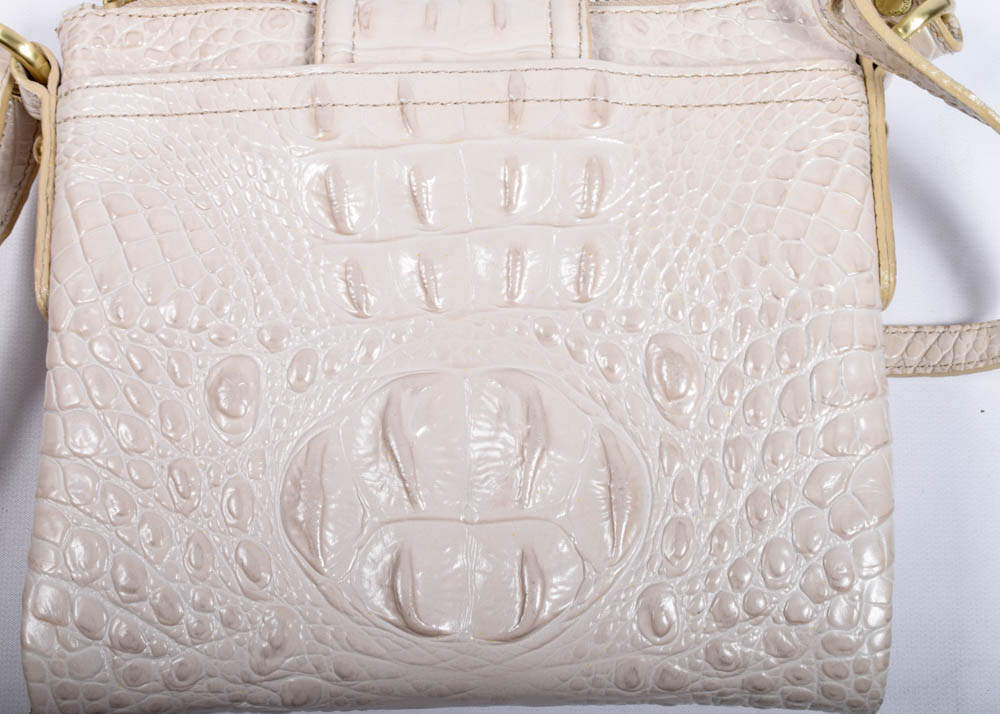 Brahmin Crocodile Embossed Leather Crossbody