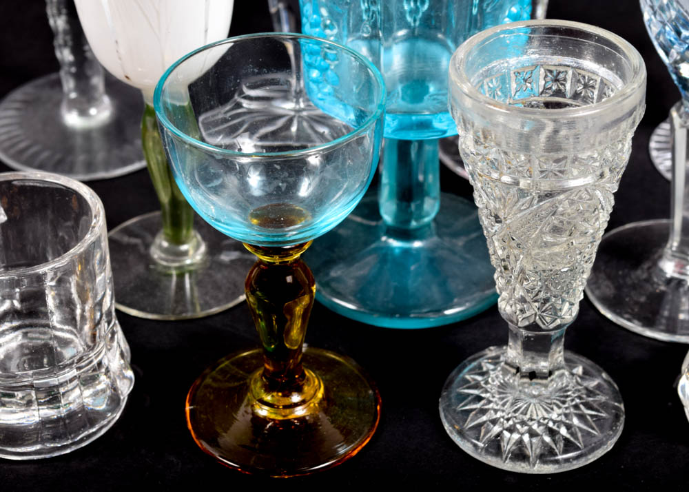 Assorted Cordial Glasses including Rogaska "Gallia"