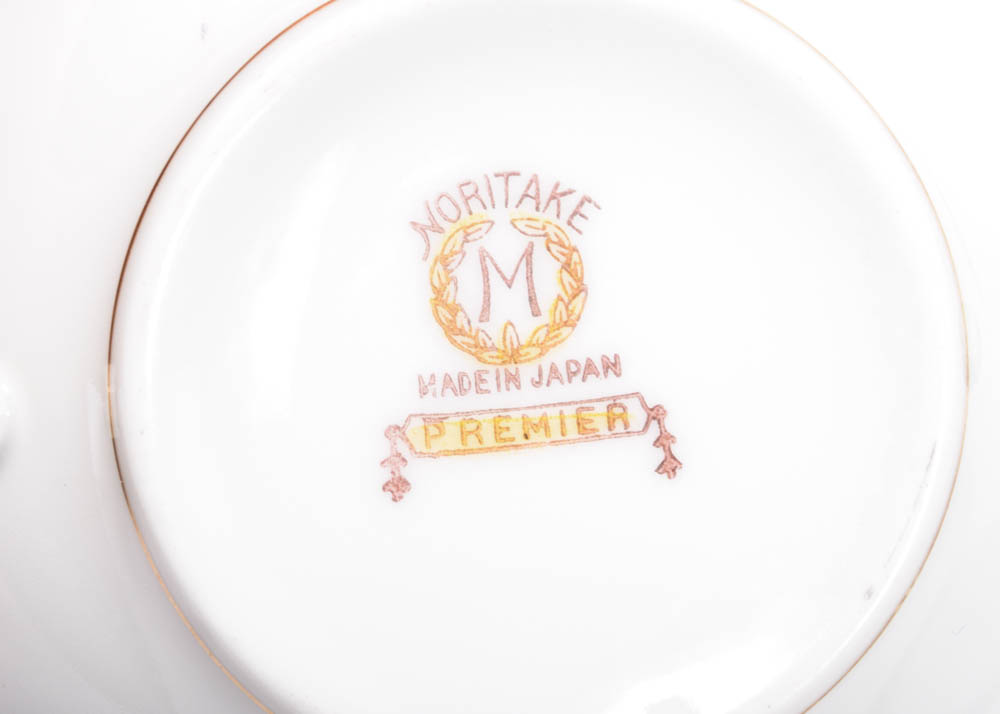Noritake "Premier" Porcelain Bouillon Cups and Saucers