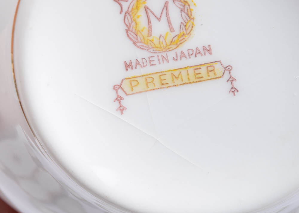 Noritake "Premier" Porcelain Bouillon Cups and Saucers