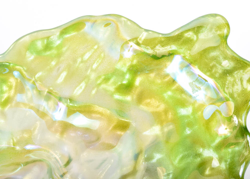 Free-Form Art Glass Centerpiece Bowl