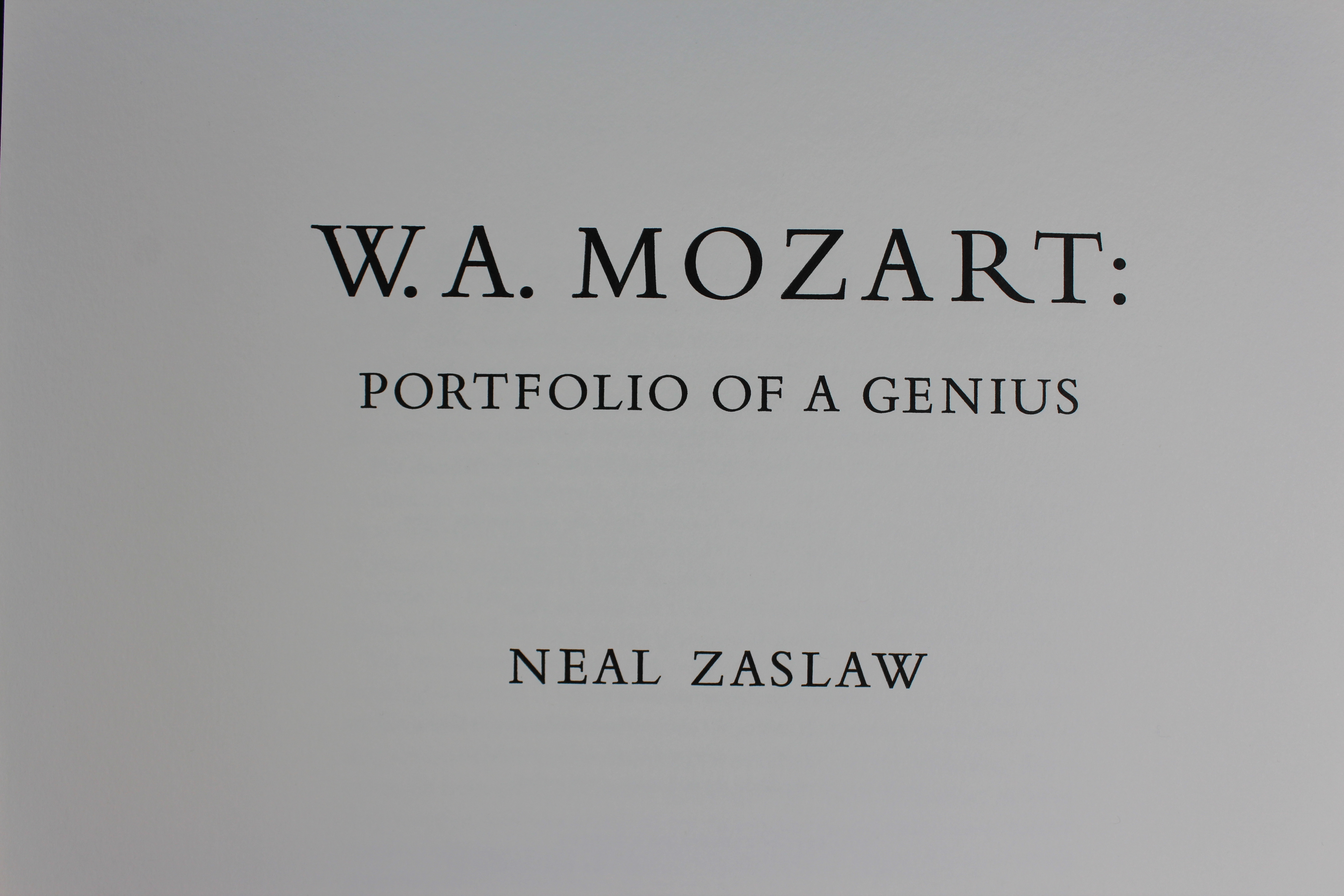 1991 "W. A. Mozart: A Portfolio of a Genius" by Neal Zaslaw