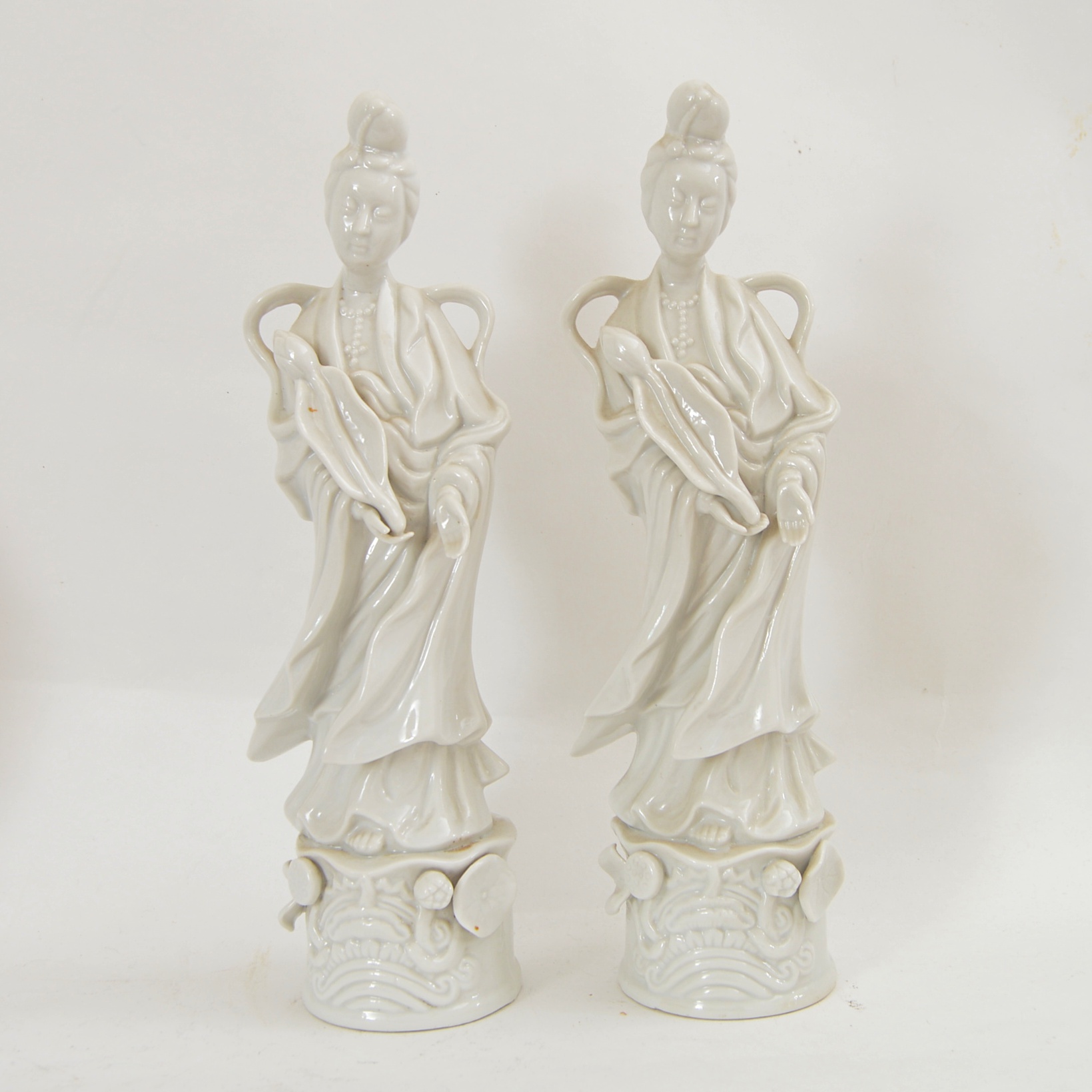 Chinese Blanc de Chine Guanyin Figurines