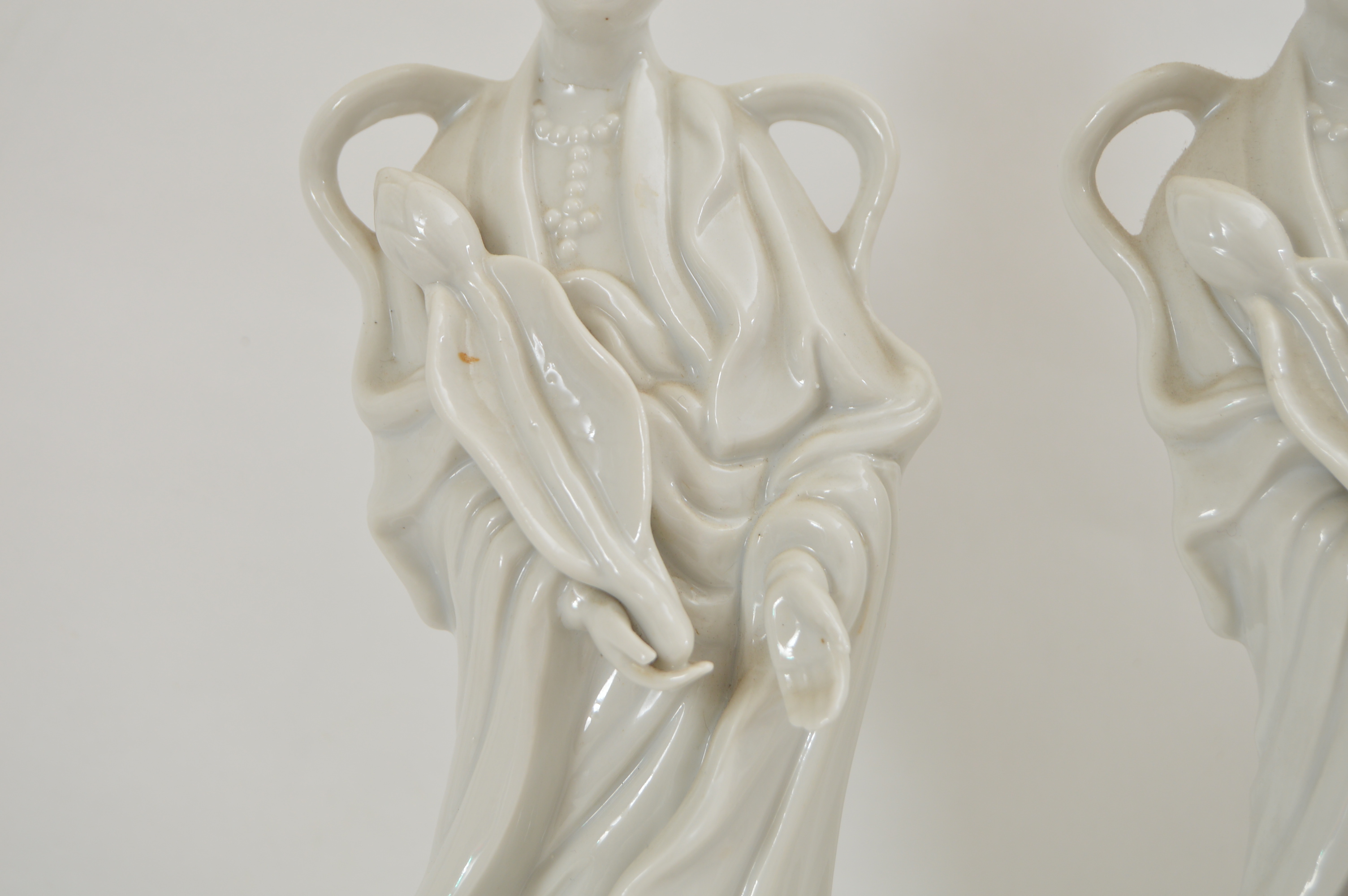 Chinese Blanc de Chine Guanyin Figurines