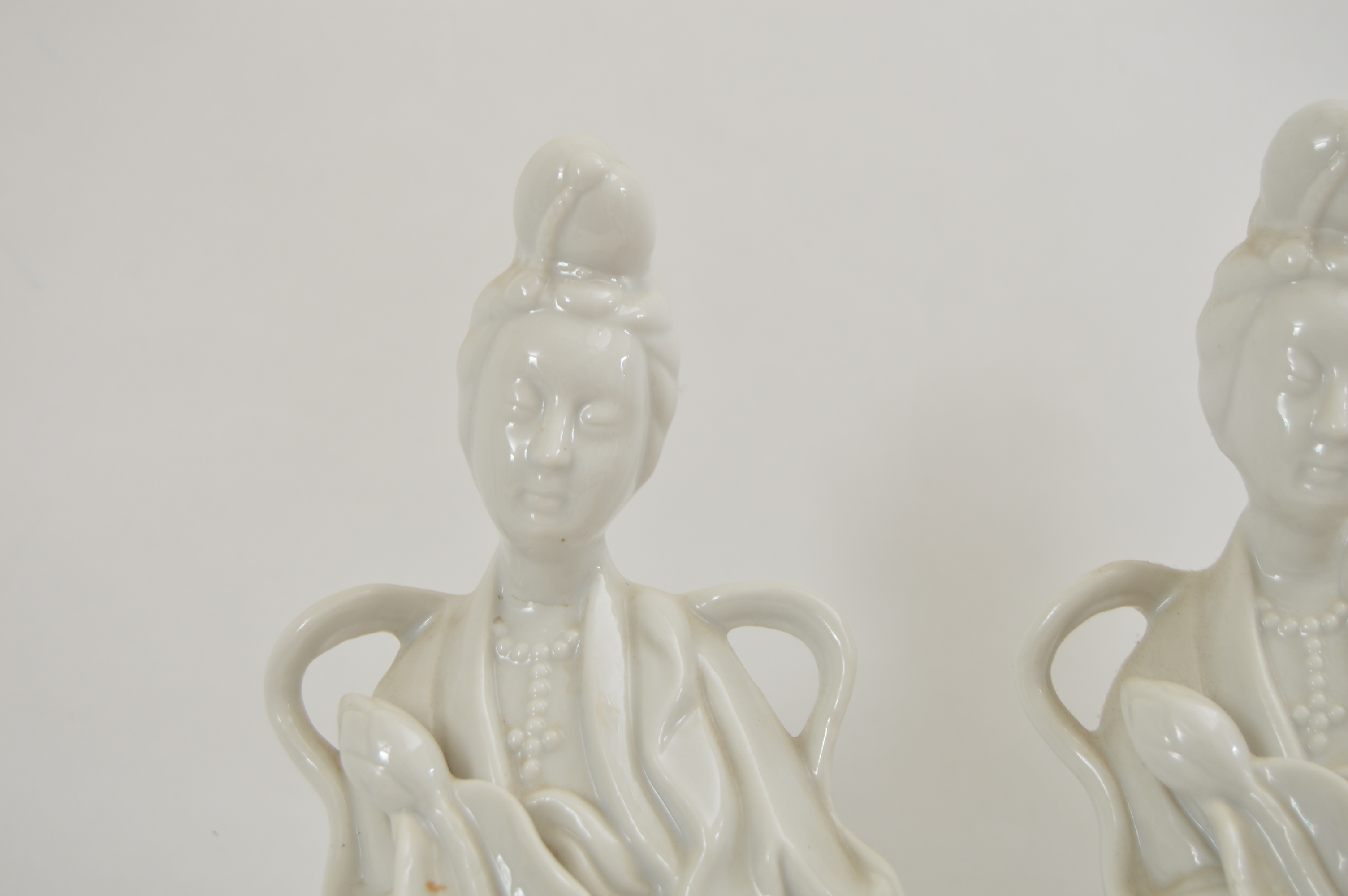 Chinese Blanc de Chine Guanyin Figurines