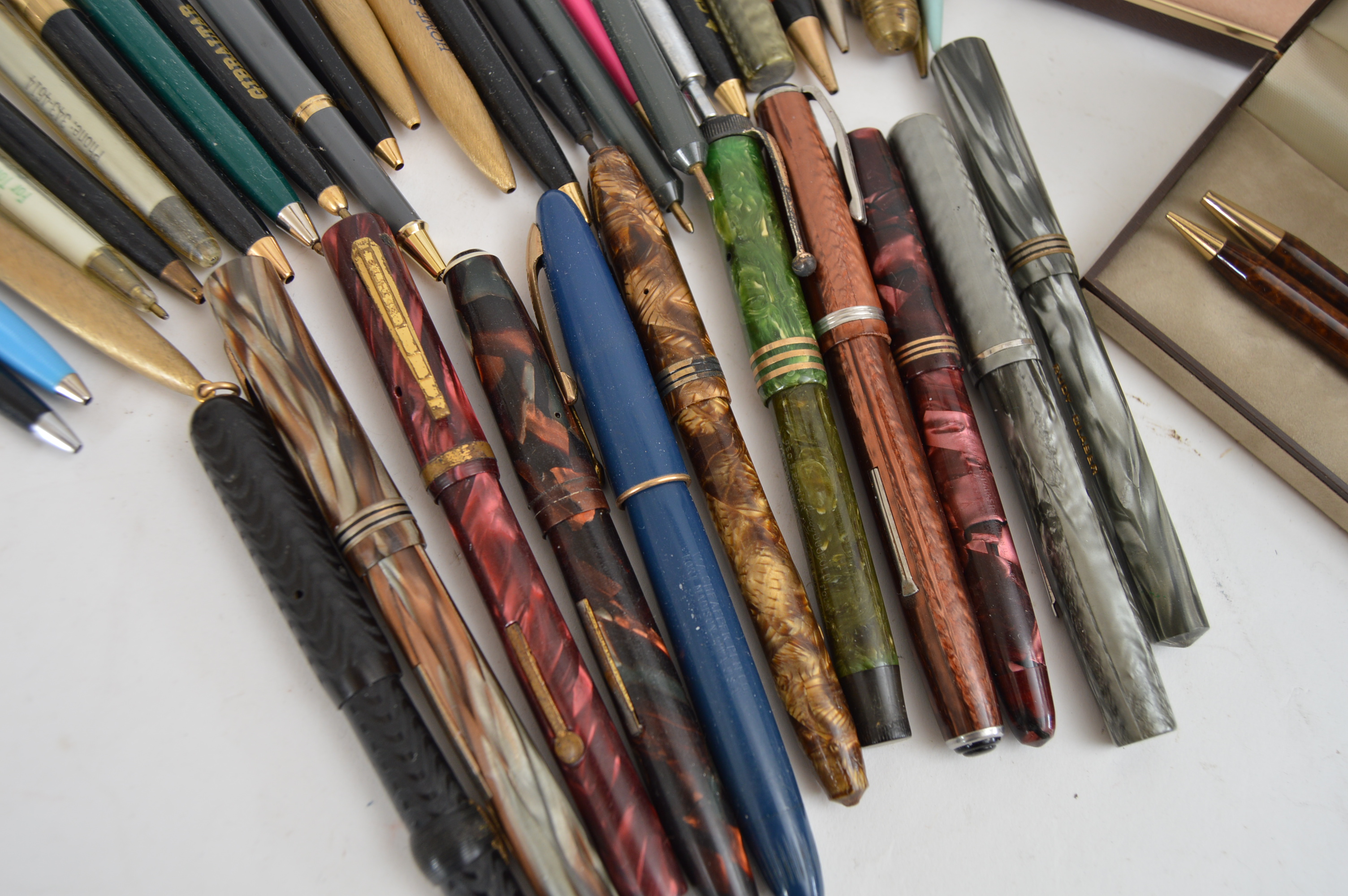 Vintage Pen and Pencil Collection with Art Deco, Cross and Shaeffer