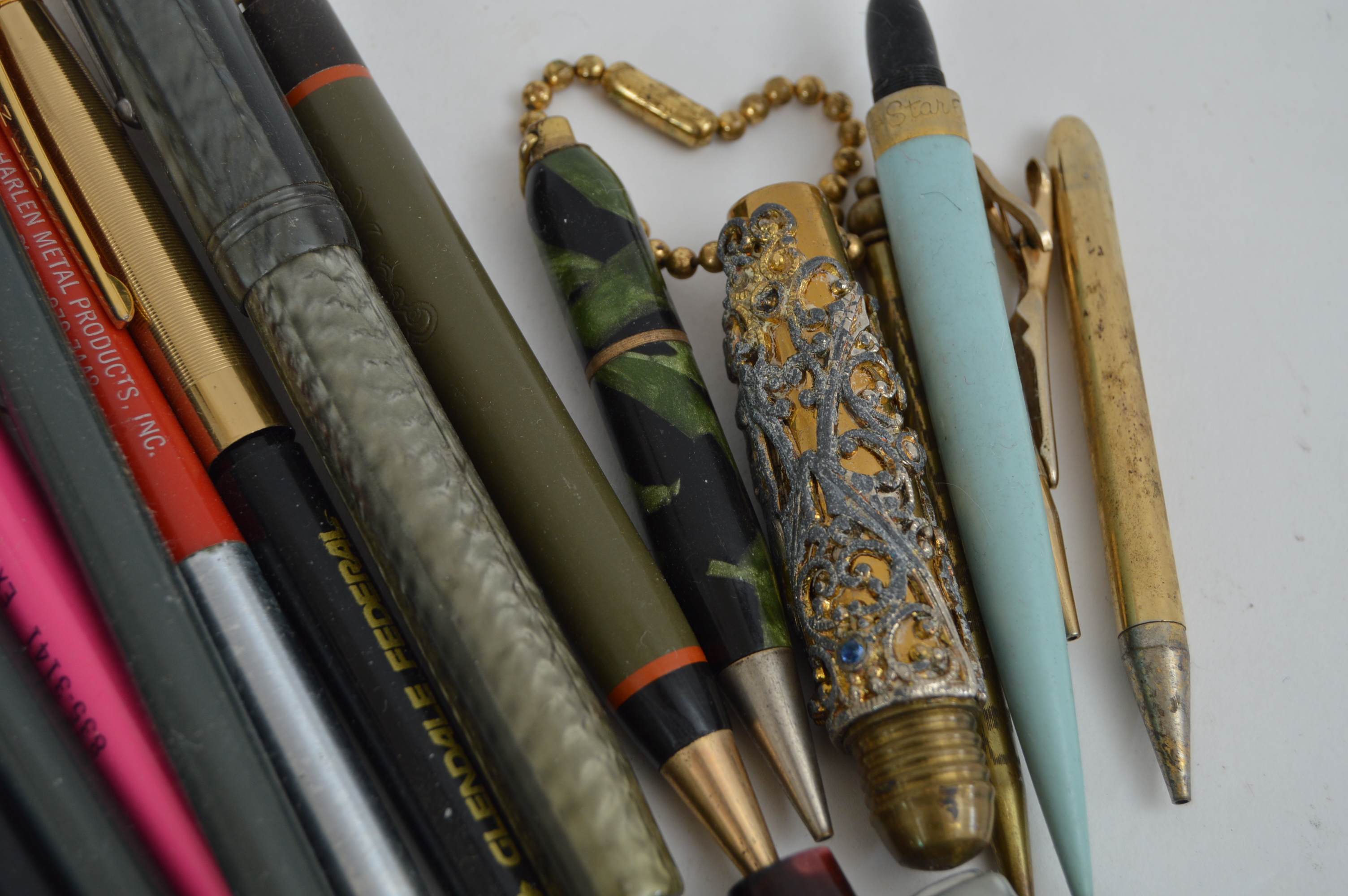 Vintage Pen and Pencil Collection with Art Deco, Cross and Shaeffer