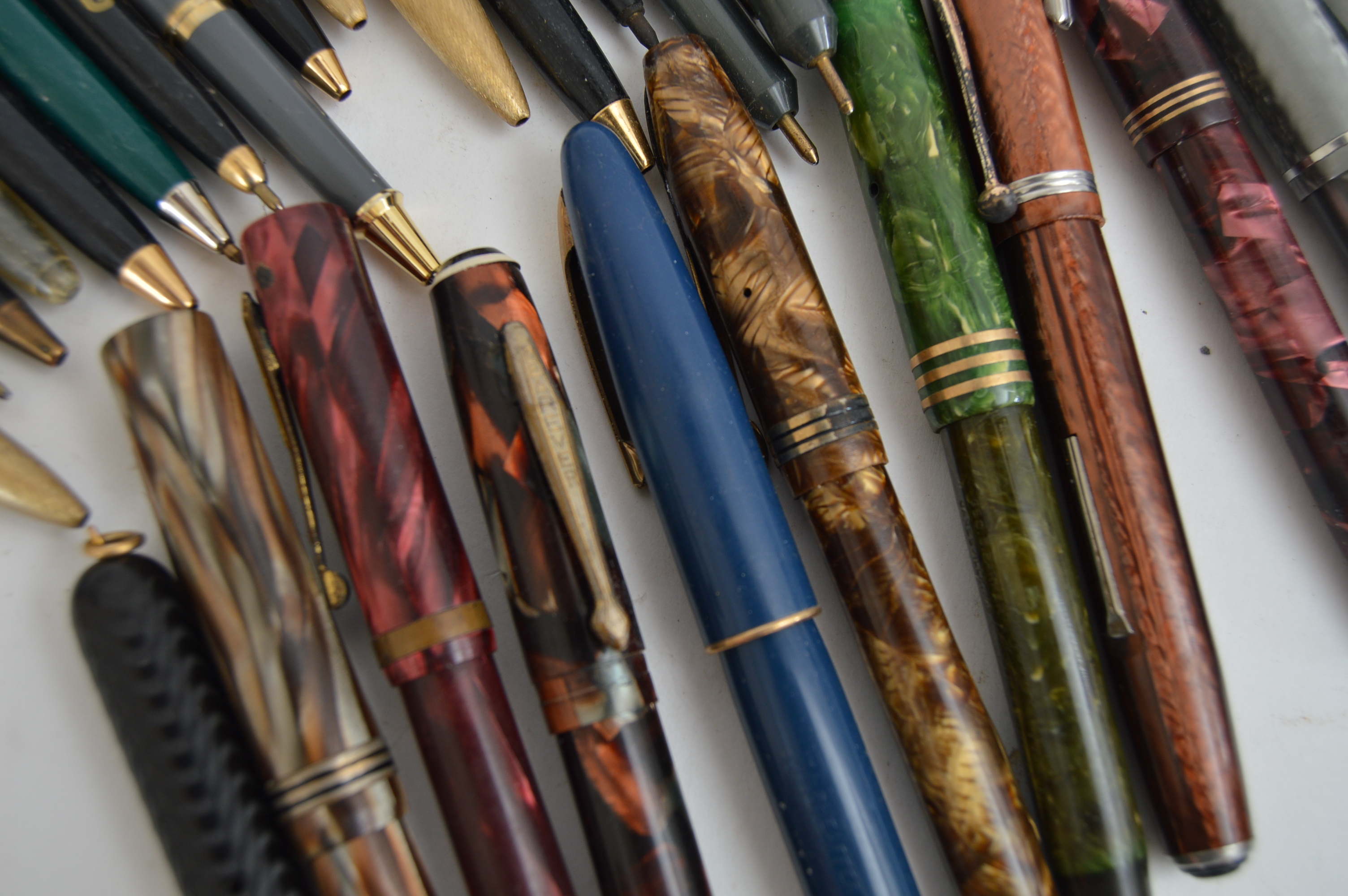Vintage Pen and Pencil Collection with Art Deco, Cross and Shaeffer