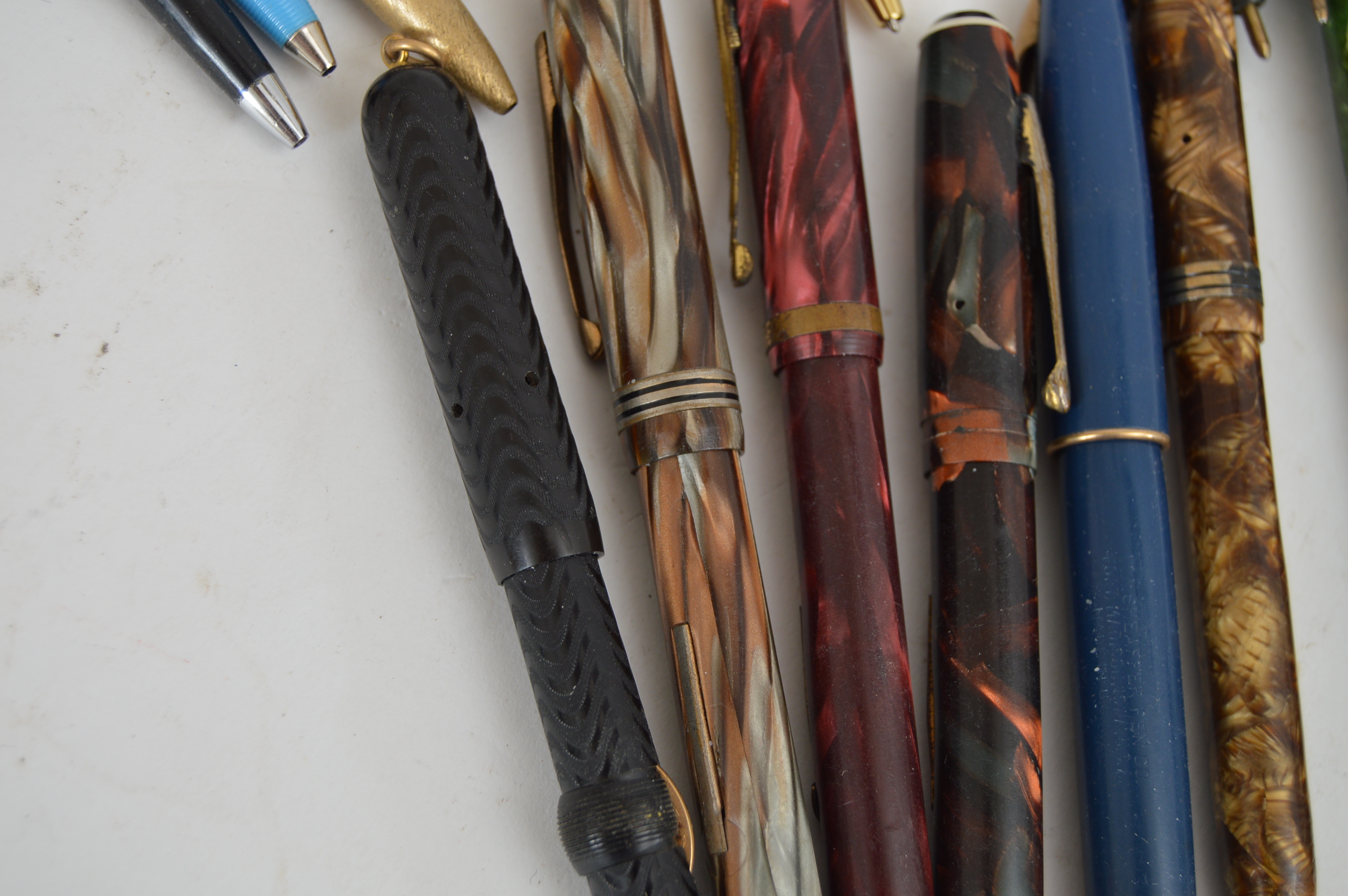 Vintage Pen and Pencil Collection with Art Deco, Cross and Shaeffer