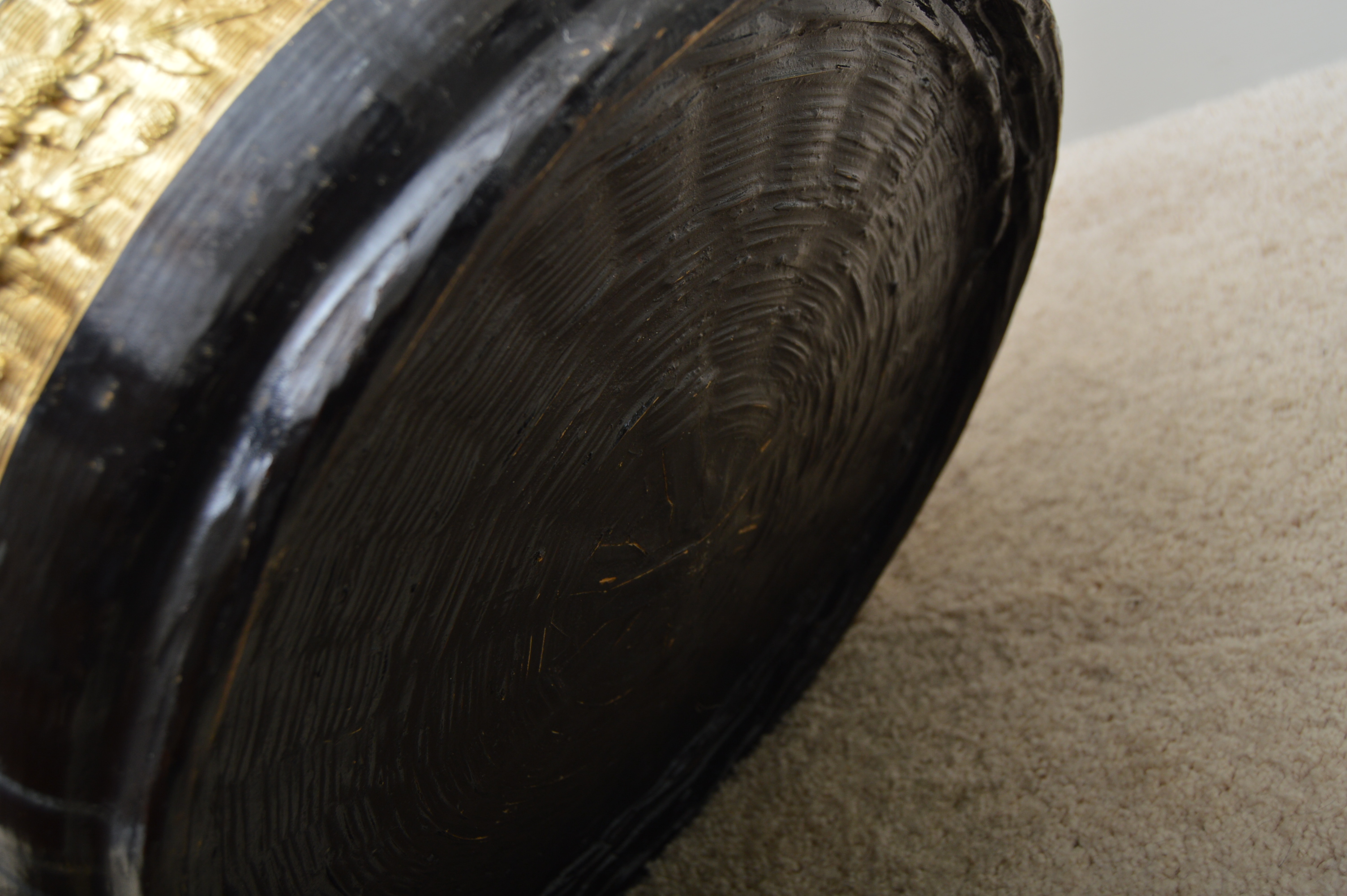 Vintage Chinese Lacquerware Rattan Stacking Wedding Basket
