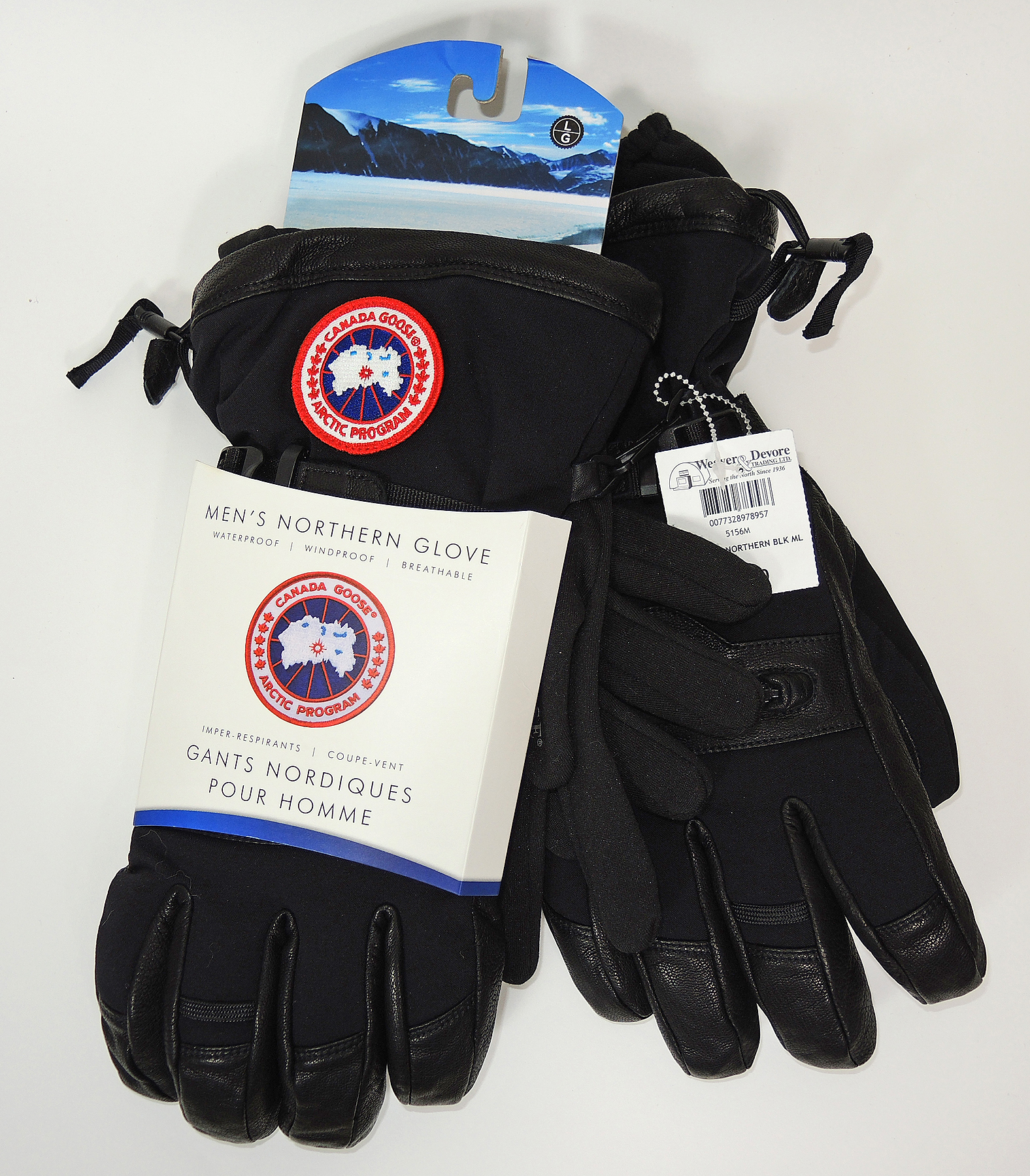 Men's Canada Blue Goose Down Expedition Parka with New Gloves