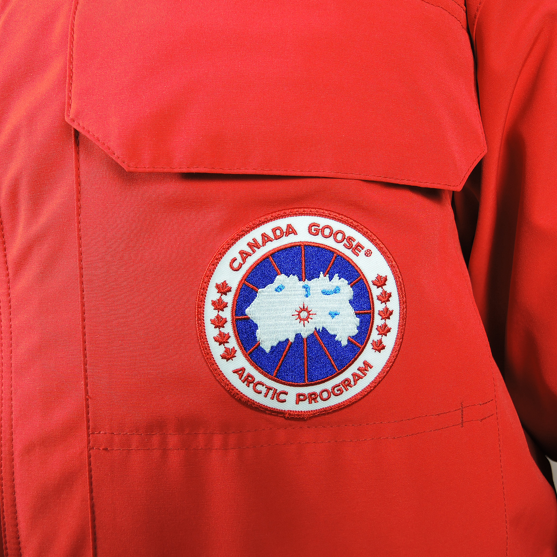 Men's Red Canada Goose Down Expedition Parka with Gordini Gloves