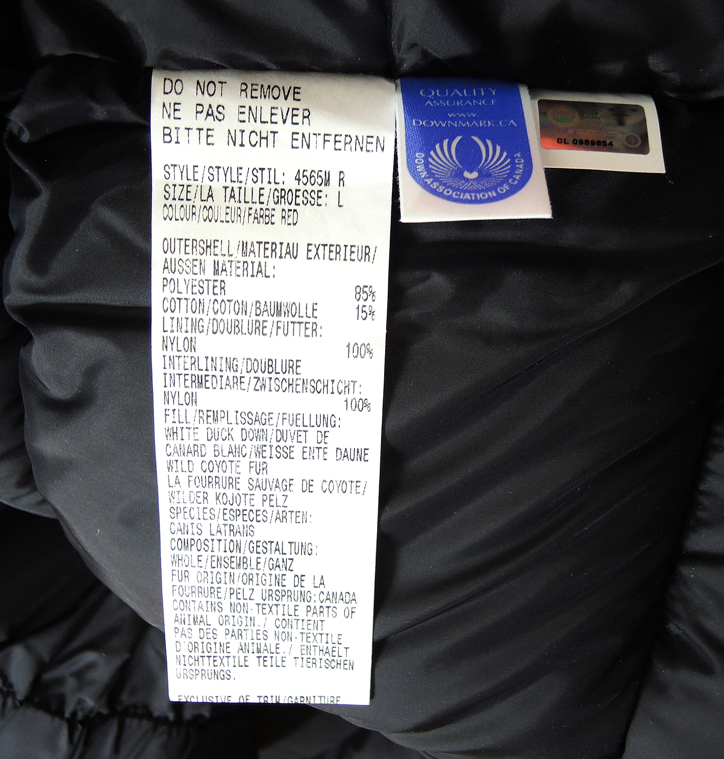 Men's Red Canada Goose Down Expedition Parka with Gordini Gloves